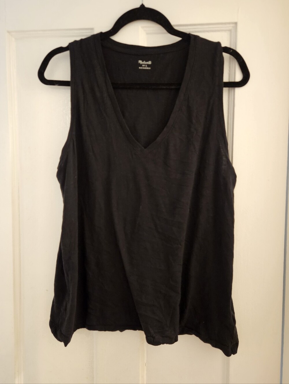 Madewell Black V-neck Tank